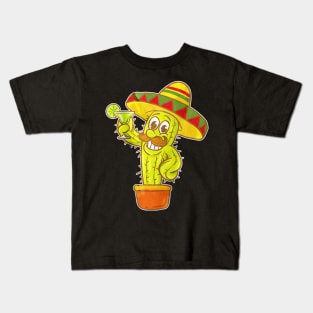 Margarita Cinco De Mayo Mexican Hat Kids T-Shirt